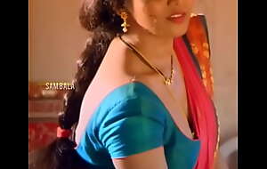 Hot cleavage show tamil videotape cut part, beautiful tamil  saree