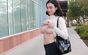 Flashing tits in public (caught)