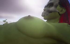Wildlife sandbox - Thick Orc Give someone a hard time Catches Human - She's ripped!