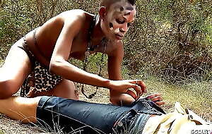 AFRICAN SHORT HAIR EBONY TEEN BIANKA SEDUCE STRANGER TO FUCK