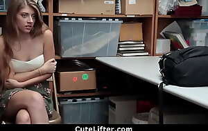 Naive Teen Strip Searched and Banged hard by Security Officer in The Security Office