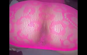 Bawdy cleft and aggravation in pink unmentionables