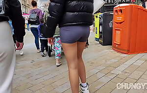 Bazaar teen wearing tight spandex shorts