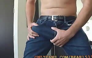 Huge cock in jeans
