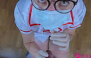 Very Horny Sexy Nurse Suck Dick coupled with Fucks her Patient with Facial cumshot - Nata Sweet