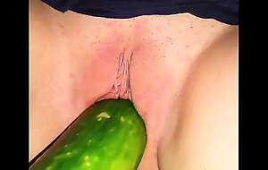 Cucumber filled pussy