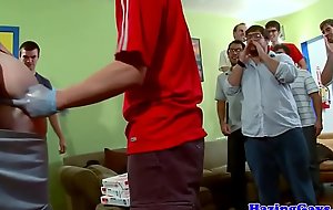Layman twink fucked into ass at one's fingertips college gay party