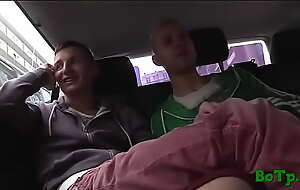 Sucking gay's rod in a car