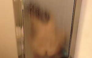 Horny wed caught masturbating in circulate b socialize with shower