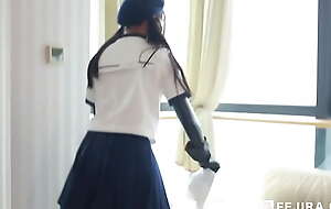 [Fejira com] JK suit girl in lie doggo cleaning room