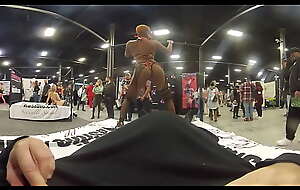 Jem Jewel dances for me on wainscot at EXXXotica NJ 2021 close to 360 degree VR 