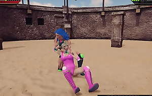 Twiggy Nelson VS Barbie (Naked Fighter 3D)