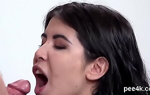 Perfect idol gets her spread vagina absolute of warm urine and sprays