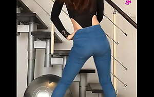 dancing chinese in tight jeans