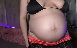 Accidental knocked up a beamy boobed college girl with my first creampie!   preggo belly - Milky Mari