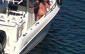 Mature Couples caught south of France Skiff Fuck